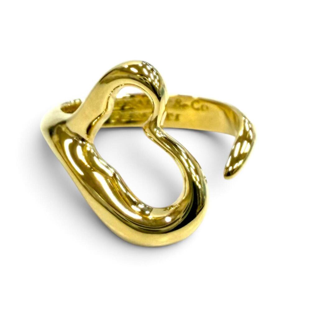 TIFFANY&Co. Tiffany Elsa Peretti Open Heart Ring 750 (YG) Yellow Gold Ring, W...